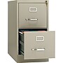 Lorell 2-Drawer Vertical File with Lock, Letter, Putty, 28 3/8"H x 15"W x 26 1/2"D (LLR60196)~#|#~EA360638-3484-4666-8591DDF1623F25AE_sc7