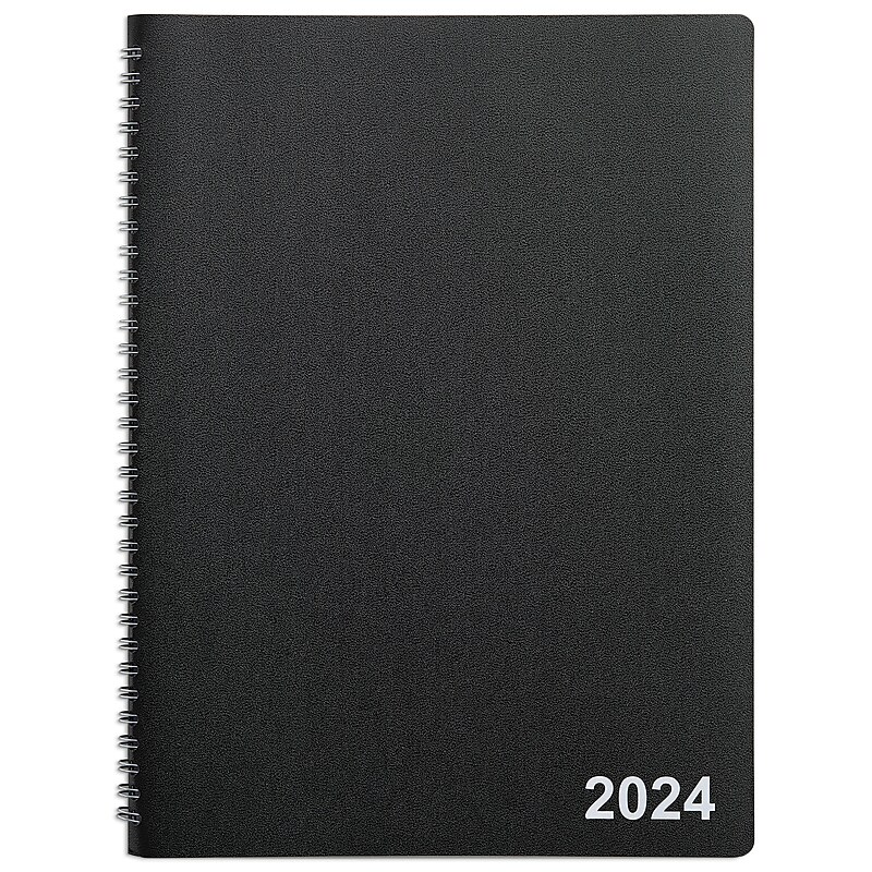 2024 Staples 8" x 11" Monthly Planner, Black (TR52184-24) image 1