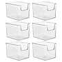 iDESIGN Small Stackable Plastic Storage Bin, Clear, 6/Pack (08754MDK)~#|#~EA42C9C1-D176-4CD4-93E7AF71BDCCF01E_sc7