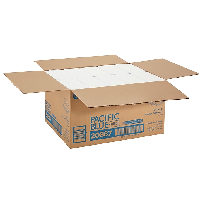 Pacific Blue Ultra BigFold Z Multifold Paper Towels, 1-ply Pacific Blue Ultra BigFold Z Multifold Paper Towels, 1-ply