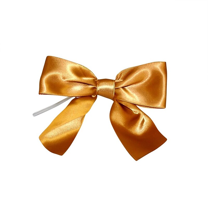 JAM Paper Satin Bows, Old Gold, 50/Pack (52640349228) image 1
