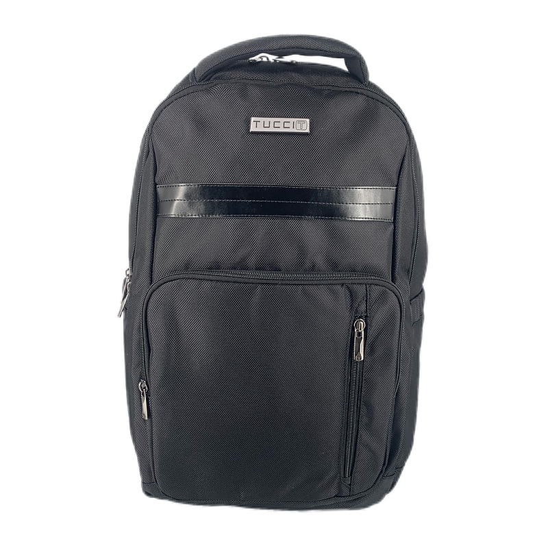Tucci BIKER Laptop Backpack, Medium, Black (T0573) image 1