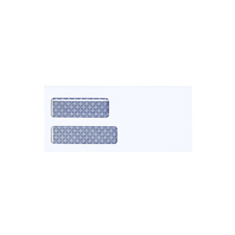 Staples Self Seal Self Seal Security Tinted #9 Double Window Envelopes, 3 7/8" x 8 7/8", White, 500/Box (ST28731-CC) image 1