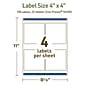 Avery Dissolvable Square Multipurpose Labels, 4" x 4", Off-white, 100/Pack (94100)~#|#~EA510D88-914D-4214-A9E42D88491DDAE1_sc7