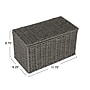 Household Essentials Small Handwoven Paper Rope Wicker Basket with Lid, Gray (HE1194)~#|#~EA52EE6D-8F4B-4397-873328E84A760AD6_sc7