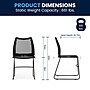Flash Furniture HERCULES Series Plastic Stack Chair with Air-Vent Back and Sled Base, Black (RUT498ABK)~#|#~EA5876F4-846F-4B8A-82850DC4479A7DA0_sc7