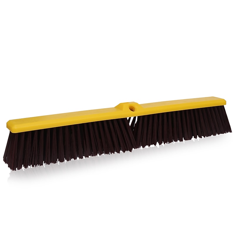 BISON LIFE Multi Surface Outdoor 24" Polypropylene Bristle Push Broom Head, Yellow (BP-WB-09-1) image 1