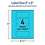 Avery Rectangle Multipurpose Labels, 2" x 5", Bright Blue, 320/Box (94241)~#|#~EA6B6095-CE0B-447E-8118016542670C49_sc7