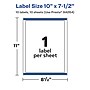 Avery Laser/Inkjet Rectangle Waterproof Multipurpose Labels, 7.5"  x 10", White, 10/Pack (94264)~#|#~EA6D28A6-B414-40E3-A237877A54047B91_sc7