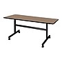 Regency Kobe Flip Top 60"W x 30"D Rectangular Training Room Table, Laminate, With Wheels, Noble Oak (MKFT6030NO)~#|#~EA75B0BB-5336-45D4-B21417605138AFDF_sc7