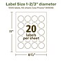 Avery EcoFriendly Circle Multipurpose Labels, 1-2/3" Dia., White, 1000/Box (94508)~#|#~EA77F557-6A7A-485D-A0EF69AD5847C296_sc7