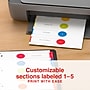 Staples Customizable Table of Contents Numeric Dividers, 5-Tabs, 6 Sets, Multicolor~#|#~EA79DFDA-8011-4869-A9B349C23511C801_sc7