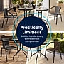 Flash Furniture Lila 23.5'' Square Table with 2 Rattan Stack Chairs, Black (TLH0731SQ037BK2)~#|#~EA7A0F81-E5D2-4ED7-AA26C02CB91A8F38_sc7