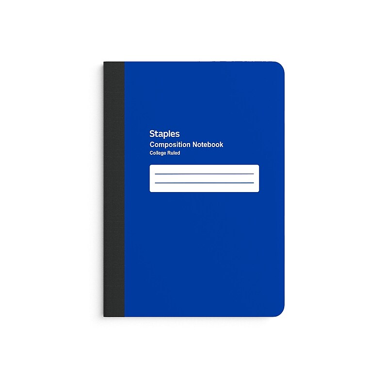 Staples Small Composition Notebook, 5" x 7", College Ruled, 80 Sheets, Blue (ST24490) image 1