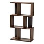 Baxton Studio Legende 40"H 4-Shelf Bookcase, Walnut Brown/Dark Grey (148-8257-HiT)~#|#~EA801962-B0CC-445F-B26D5DBA3438A8CE_sc7