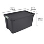 Sterilite 180 Quart Wheeled Latching Storage Tote, Plastic, Flat Gray (22223V04)~#|#~EA823C04-16E6-4314-9A3BBF939C74152D_sc7