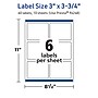 Avery TrueBlock Laser/Inkjet Rectangle Multipurpose Labels, 3" x 3.75", White, 60/Pack (94248)~#|#~EA826FC1-497D-4134-A2A58B62655F6239_sc7