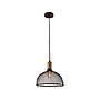 Adesso Dale 1-Light Incandescent/CFL Pendant, Matte Black/Natural Rubberwood (6268-01)~#|#~EA83EB36-A1E6-4A51-85AD182B3C6D53B8_sc7