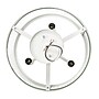 Lalia Home 3-Light 13" Farmhouse Glass and Metallic Accented LED Semi-flushmount, Matte White (LHM-1000-WH)~#|#~EA8B4AA4-1512-414C-B801024F2E252357_sc7