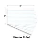 Staples 3" x 5" Index Cards, Narrow Ruled, White, 100/Pack (TR50993)~#|#~EA8EF200-66B3-46CC-95F9AA94DB23B90D_sc7