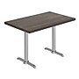 Flash Furniture Bennett Wooden Commercial Indoor Table, 48" x 30", Dark Brown Top/Silver Base (GSF3048DBT0522S)~#|#~EA93B624-931E-4355-BBD891864C3D713F_sc7