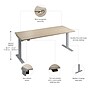 Bush Business Furniture Move 40 Series 72"W Electric Adjustable Standing Desk, Natural Elm/Cool Gray Metallic (M4S7230NESK)~#|#~EAA34025-3D19-4A7D-A5DB35A1C99FACA0_sc7