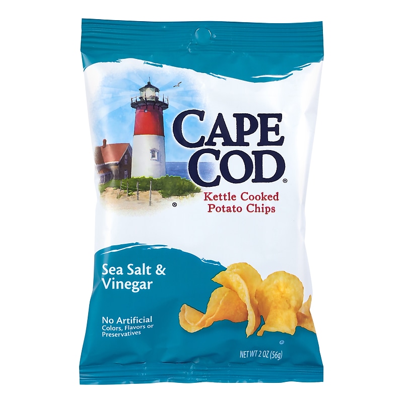 Cape Cod Gluten Free Sea Salt & Vinegar Potato Chips, 2 oz., 6/Pack (220-02565) image 1