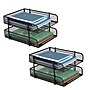 Mind Reader 2-Tier Stackable Paper Desk Tray, Metal Mesh, Black, 2/Set (2CSTACK2-BLK)~#|#~EABD61B6-1B03-4E02-8F9FC2F8EA696819_sc7