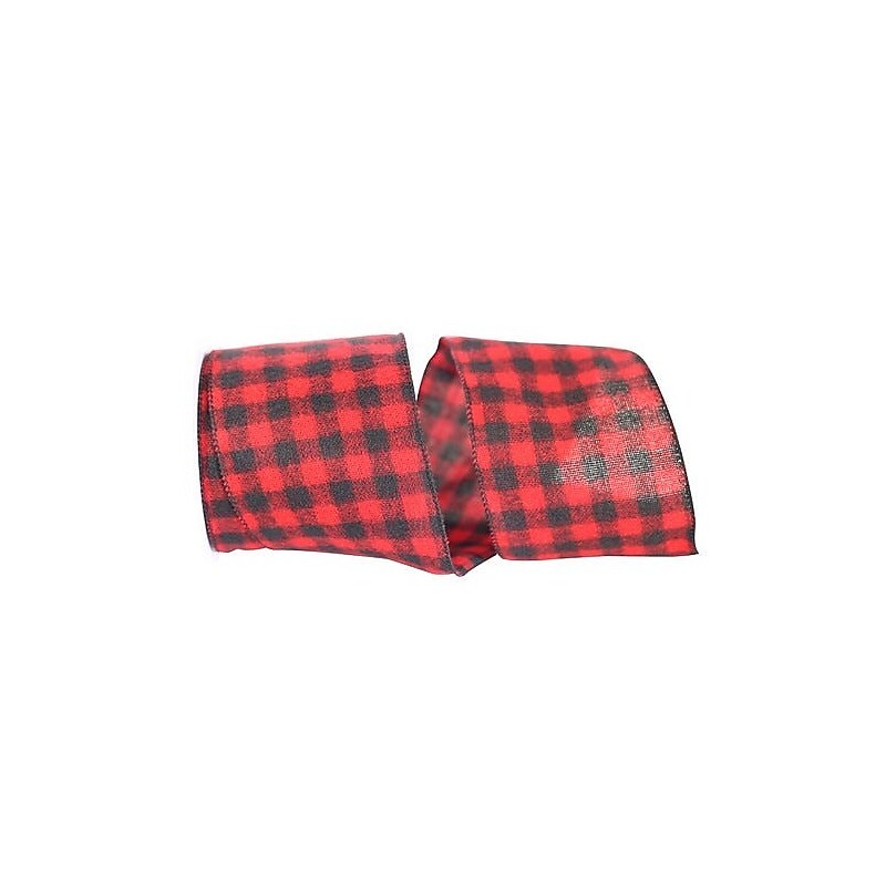 JAM Paper Ribbon, Red/Charcoal Black Buffalo (52640348883) image 1