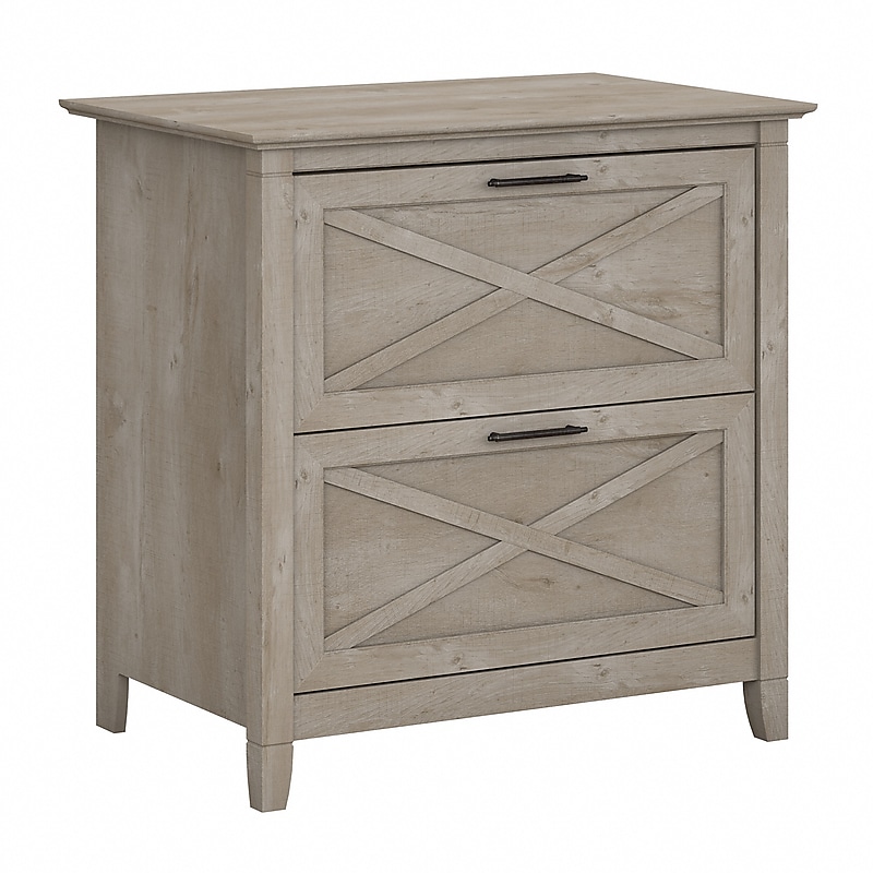 Bush Furniture Key West Lateral File, Washed Gray (KWF130WG-03) image 1