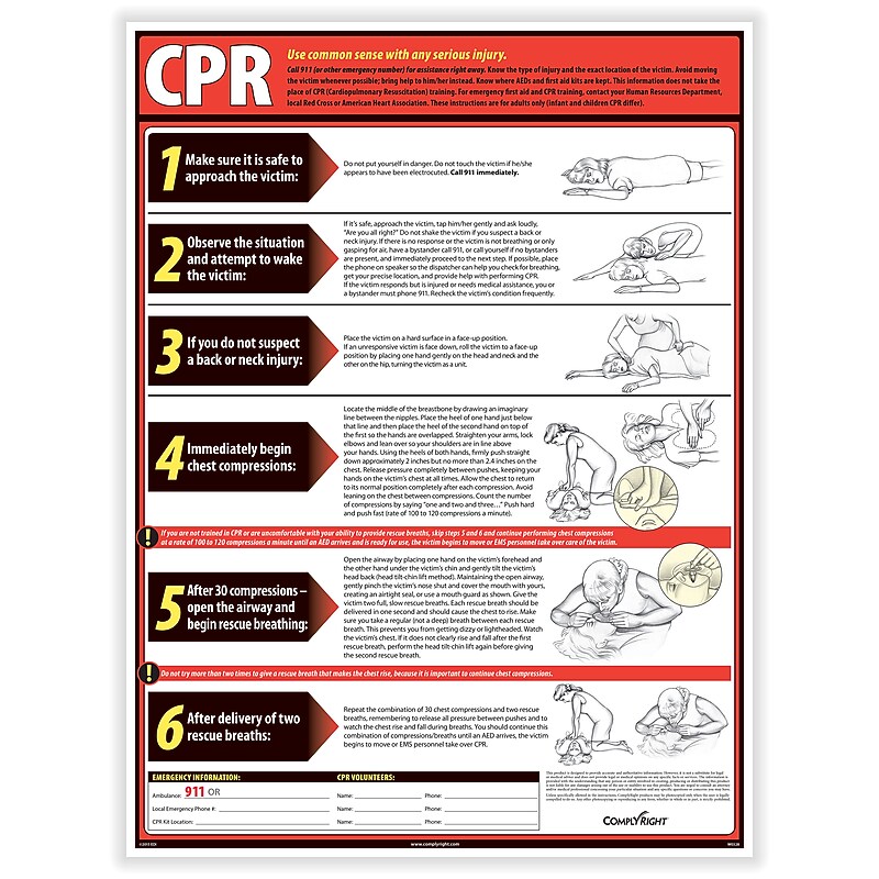 ComplyRight CPR Poster, 18" x 24" (WR0245) image 1
