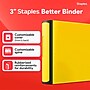 Staples 3" 3-Ring Better Binder, D-Ring, Yellow (ST55895-CC)~#|#~EAD01007-9CEF-49D8-A8BE90E1D2B5B046_sc7