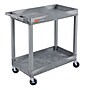 Luxor TUFFY XL 2-Shelf Multi-Purpose Utility Cart, Gray (EC11-G)~#|#~EAD29C28-EF96-44BA-9F126260D16EBE21_sc7