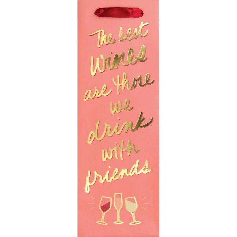 JAM Paper Drinks With Friends Wine Gift Bags, 3/Pack (52622308379) image 1