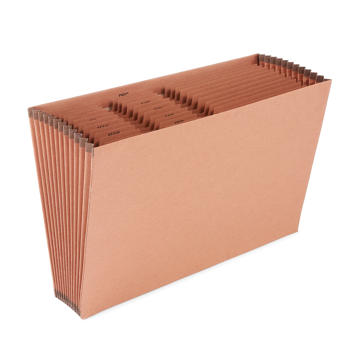 Staples Heavy-Duty Expanding File 3" Expansion Jan-Dec Index Legal Size Brown