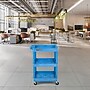 Luxor ENDURA 3-Shelf Utility Cart, Blue (BUSTC111BU)~#|#~EADBFB4F-3C78-4ADD-A7C59A8F7732E64B_sc7
