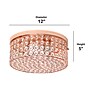 Lalia Home Glam 2 Light 12 Inch Round LED Flush Mount, Rose Gold (LHM-2003-RG)~#|#~EADE31F8-5134-4206-88383CA498EC8ADB_sc7