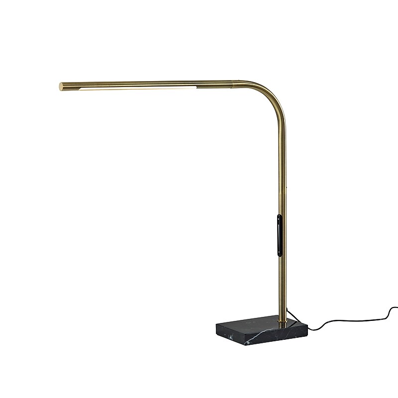 Adesso Cullen LED Desk Lamp, 24"H, Antique Brass (4353-21) image 1