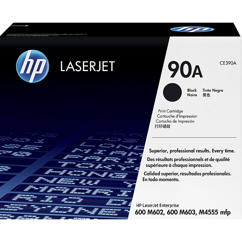 HP 90A Black Standard Yield Toner Cartridge (CE390A) image 1