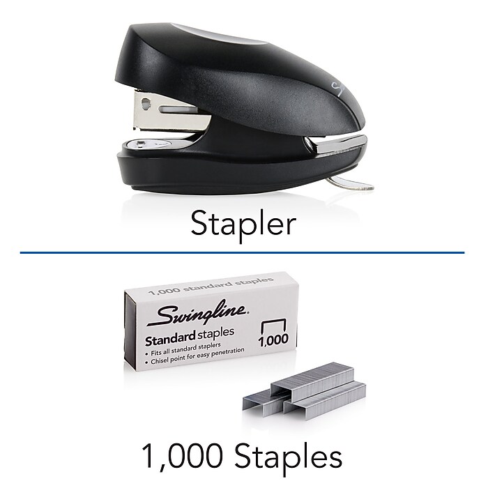 Swingline Tot Mini Stapler, 12-Sheet Capacity, Black