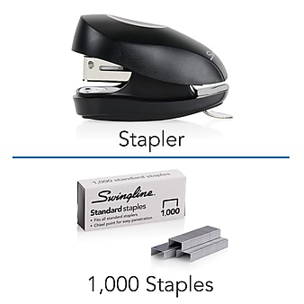 Swingline Tot Mini Stapler, 12-Sheet Capacity, Black (SWI79171)