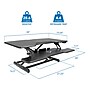 Mount-It! 38"W Electric Rectangular Adjustable Standing Desk Converter, Black (MI-8010)~#|#~EAEBB871-E0A5-44AD-A1469931213D7F85_sc7