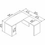 Bush Business Furniture Echo 60"W L Shaped Bow Front Desk, Gray Sand (ECH025GS)~#|#~EAEC45BF-4C53-478D-B6E7252A65F7568D_sc7