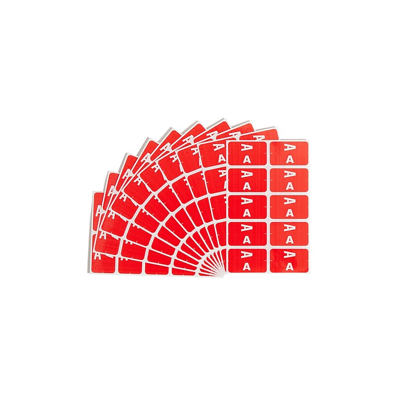 Smead AlphaZ ACCS Color-Coded Alphabetic Labels, Red, 100 Labels/Pack (67171) image 1