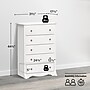 Prepac 44.75" Monterey 5 Drawer Chest, White (WDC-3345-K)~#|#~EAF61168-1E99-4578-9AC391A074C377B3_sc7