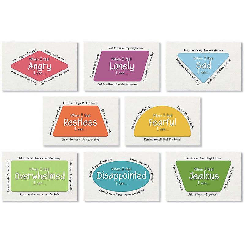North Star Teacher Resources 11" x 17" SEL: Managing Emotions Bulletin Board Set, 8/Set (NST3508) image 1