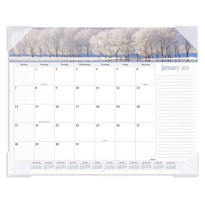 2024 AT-A-GLANCE Panoramic Landscape 22" x 17" Monthly Desk Pad Calendar (89802-24) image 1