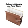Staples Reinforced File Pocket, 7" Expansion, Letter Size, Brown, 5/Box (ST378737)~#|#~EB07298D-40FE-40D1-9BB0DB20829C5856_sc7