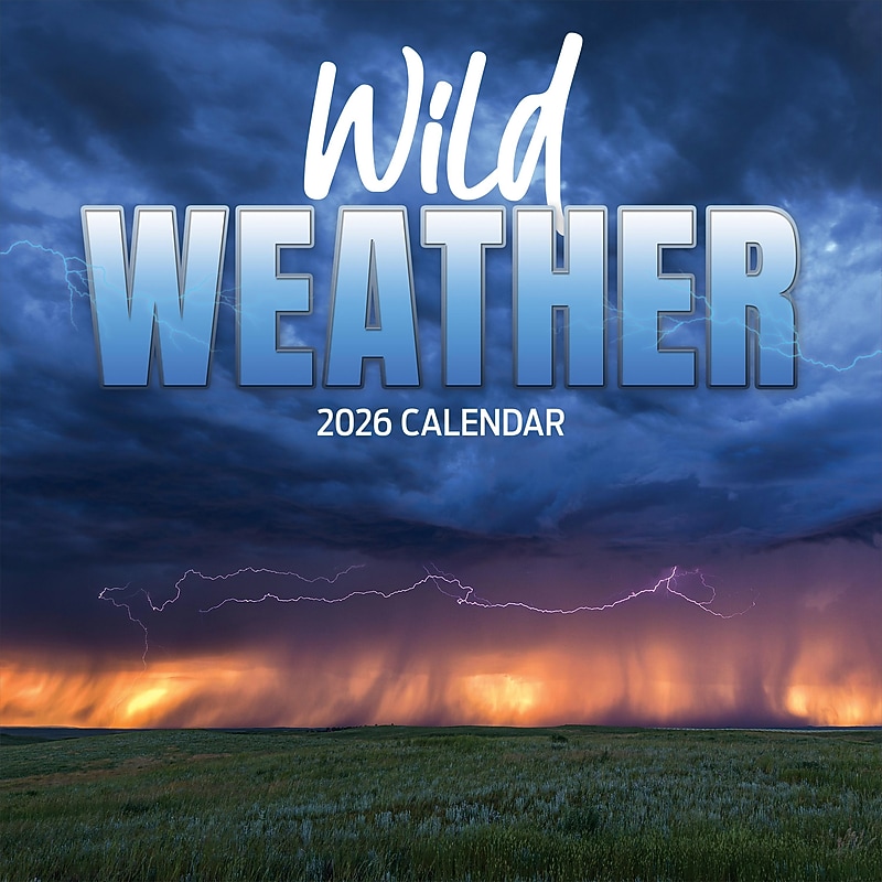 2026 TF Publishing Weather 12" x 12" Monthly Wall Calendar, Multi (26-1050) image 1