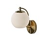 Adesso Incandescent Swirl Wall Lamp, 12"H, Antique Brass/White Swirl Glosted Glass Shade (3251-21)~#|#~EB07CEDF-4F6C-4056-802095D80A4987ED_sc7